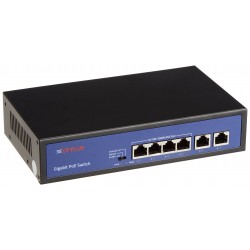  CPPLUS CP-DNW-GPU4G2-48-V3 6 Ports Switch with 4 Gigabit PoE Ports & 2 Gigabit Uplink Ports