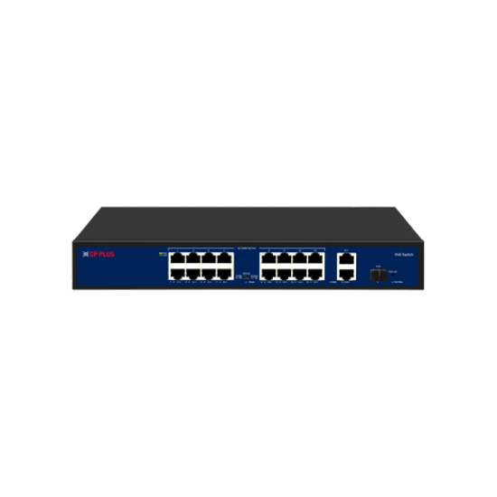 CPPLUS CP-DNW-HPU16G2F1-20 19 Ports Switch with 16 PoE Ports & 2 Gigabit + 1 SFP Port