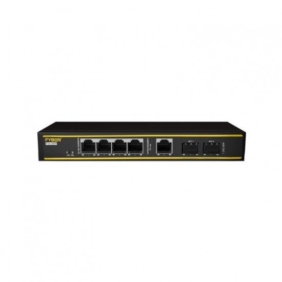 FYBER FYA-42SFP – 4 Port PoE Gigabit Switch with 2 SFP Uplink