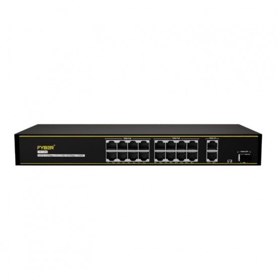 FYBER 16+2 (10/100/1000) PoE Switch – FYR-162GE