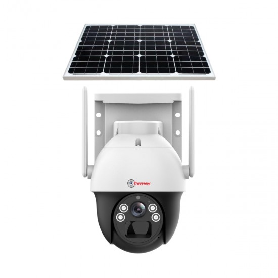 Trueview 4MP 4G Solar Mini PT Camera | Smart Wireless Solar Security Camera with Motion Tracking